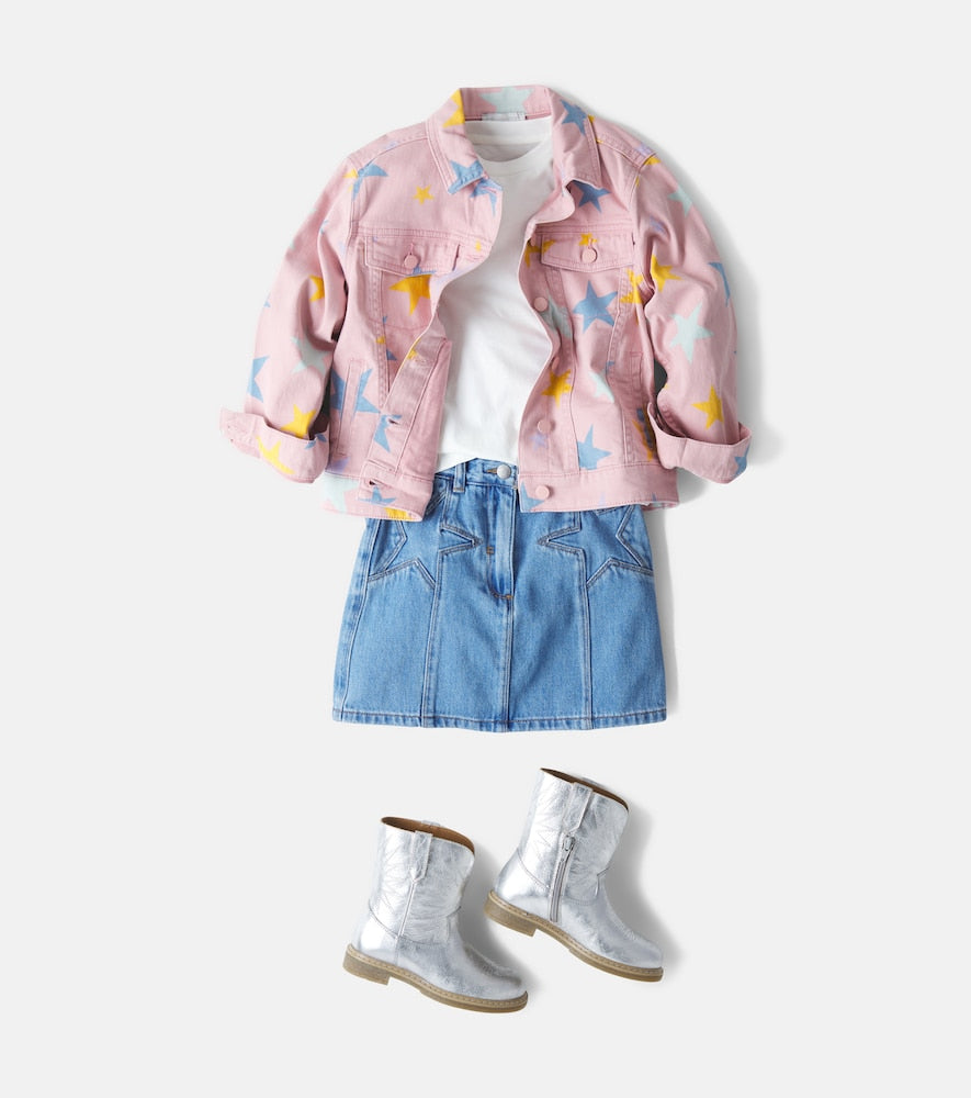 Wish Star Biker metallic leather cowboy boots