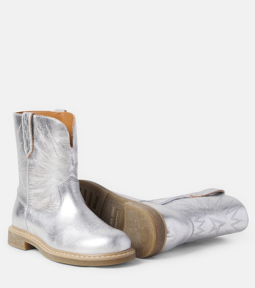 Wish Star Biker metallic leather cowboy boots