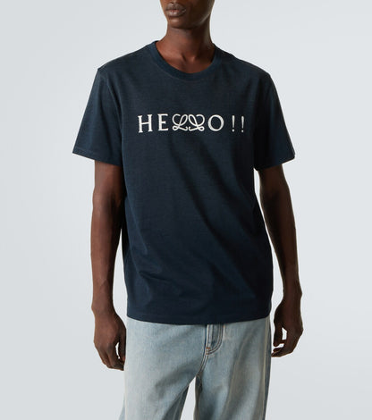 Loewe Printed cotton-blend jersey T-shirt
