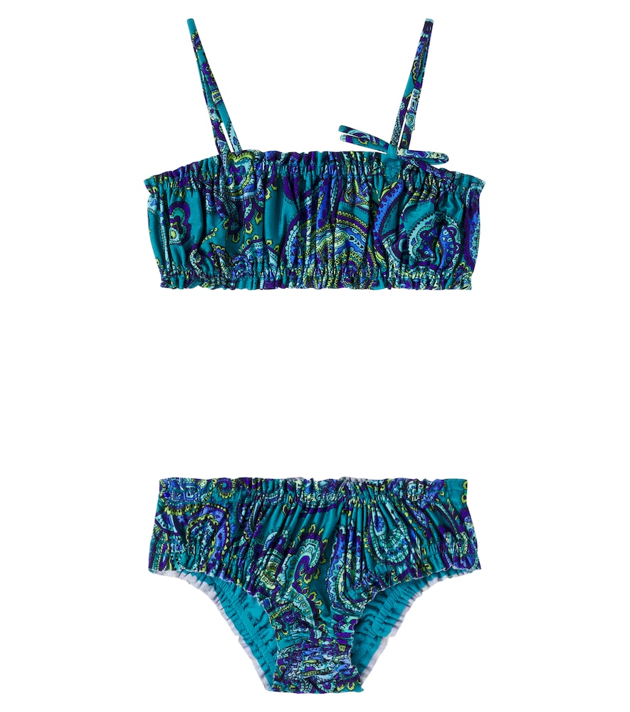 Paisley ruched bikini