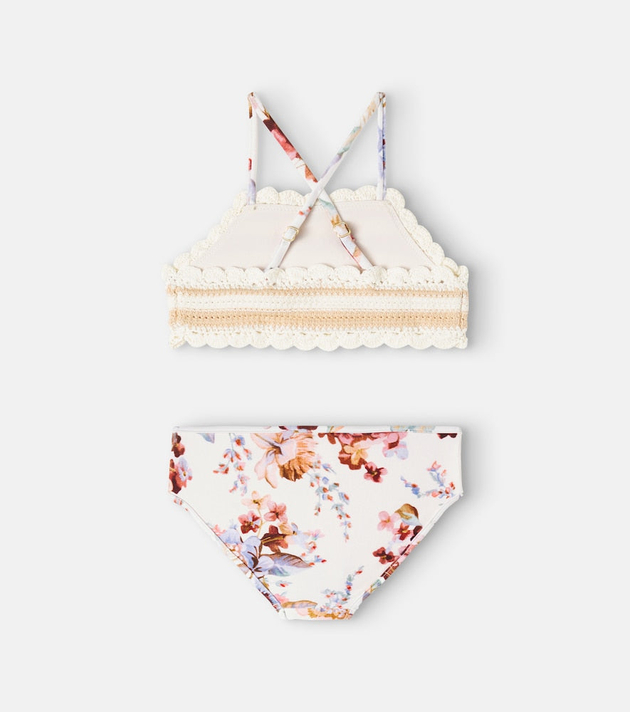 Awaken crochet floral bikini