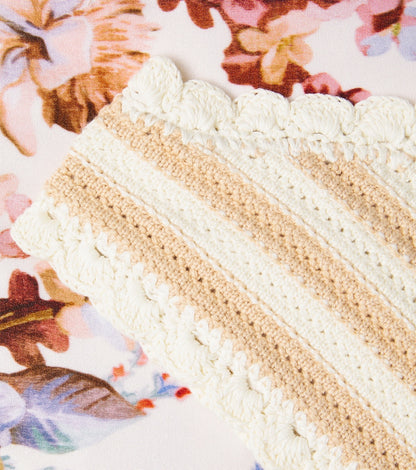 Awaken crochet floral bikini