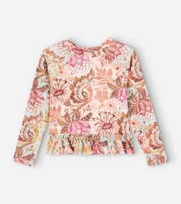Printed rashguard top