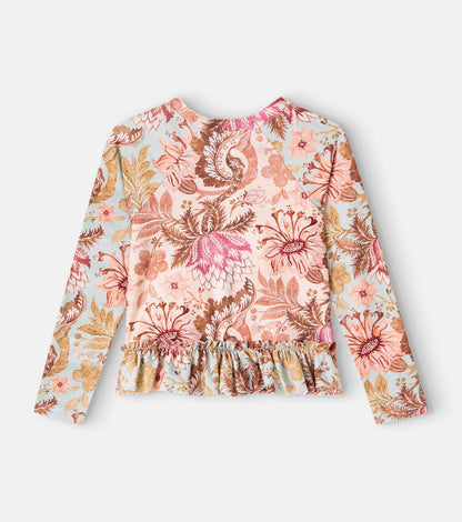 Printed rashguard top