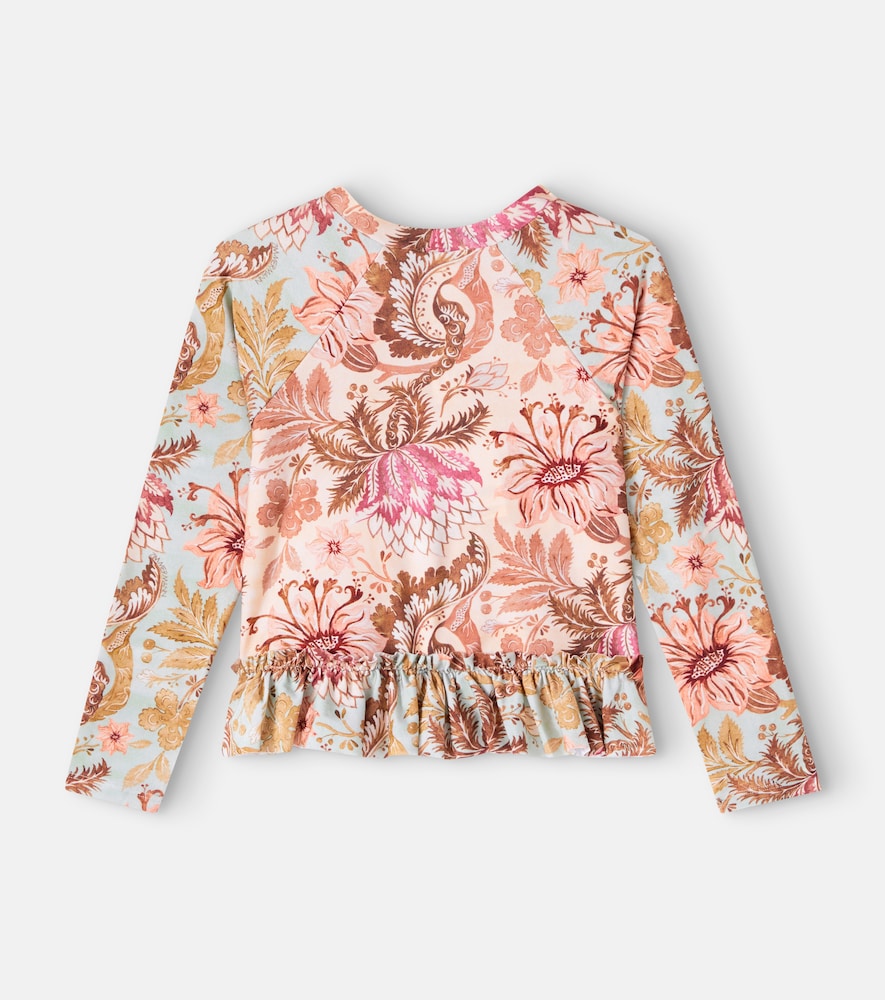 Printed rashguard top