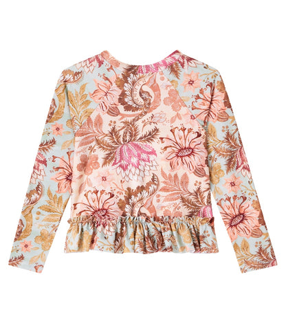 Printed rashguard top