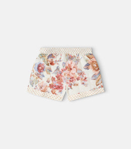 Awaken floral quilted cotton shorts