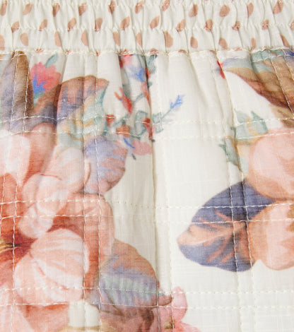 Awaken floral quilted cotton shorts