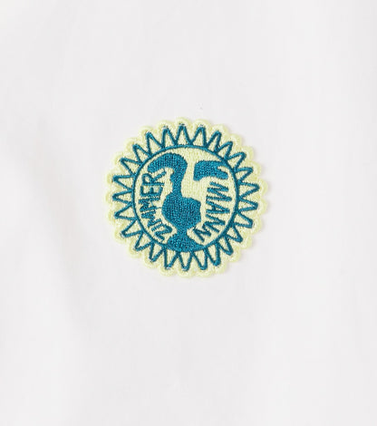 Awaken embroidered scalloped cotton shirt