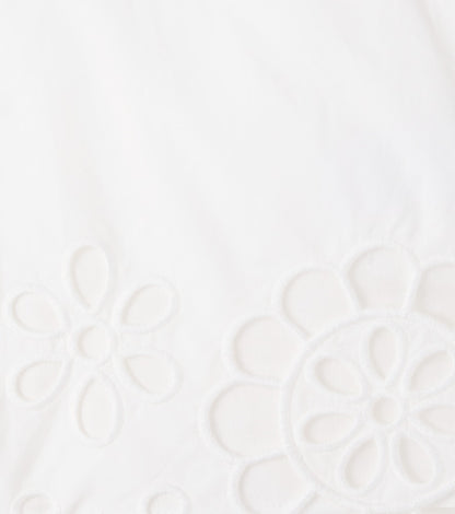 Awaken embroidered scalloped cotton shorts