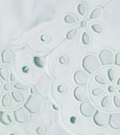 Awaken embroidered scalloped cotton shorts
