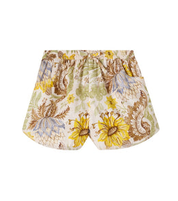 Floral cotton shorts