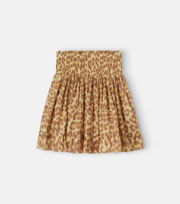 Patience leopard-print cotton skirt