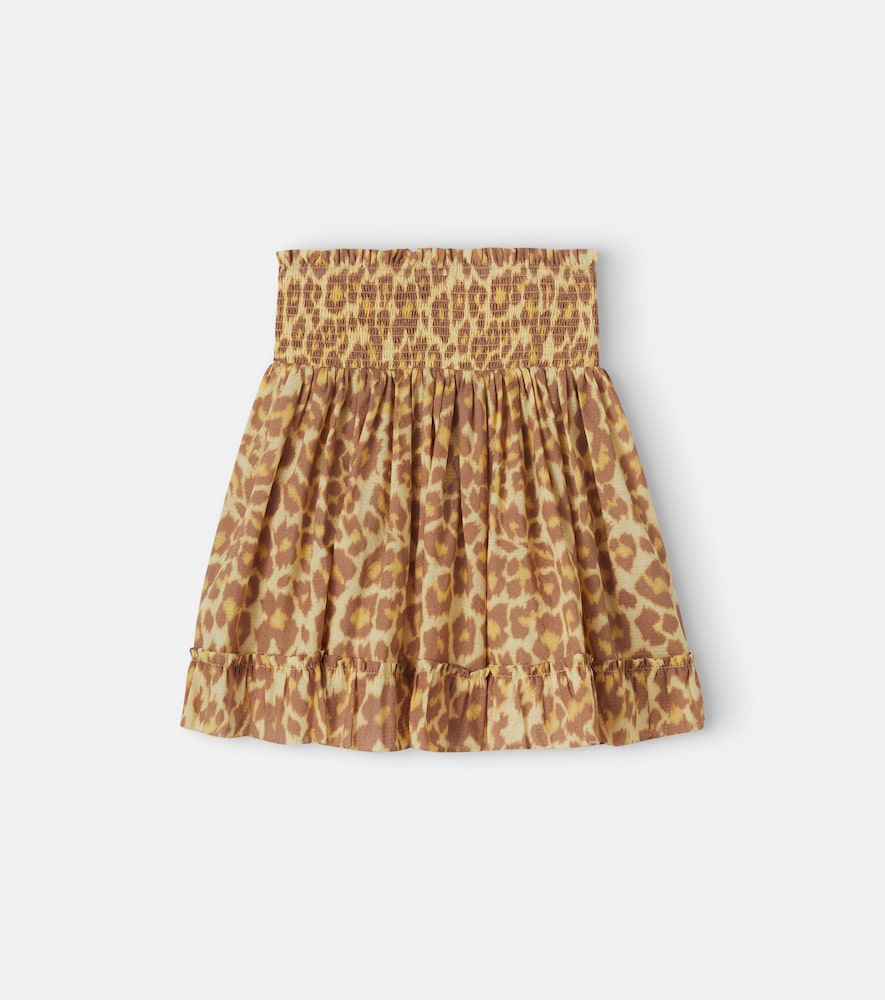 Patience leopard-print cotton skirt