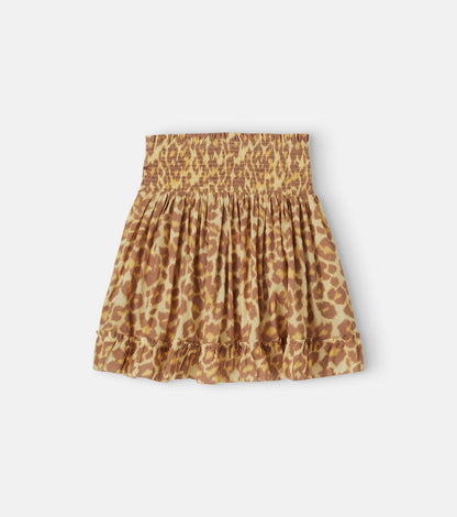 Patience leopard-print cotton skirt
