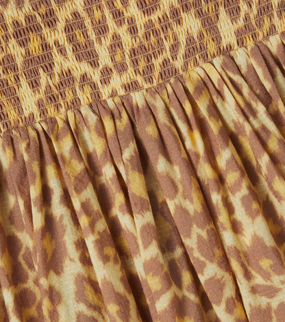 Patience leopard-print cotton skirt