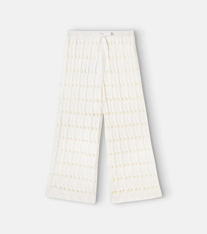 Knitted wool and cotton pants