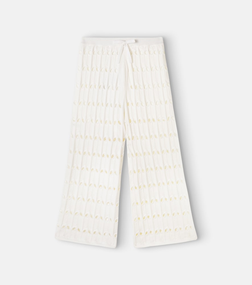 Knitted wool and cotton pants