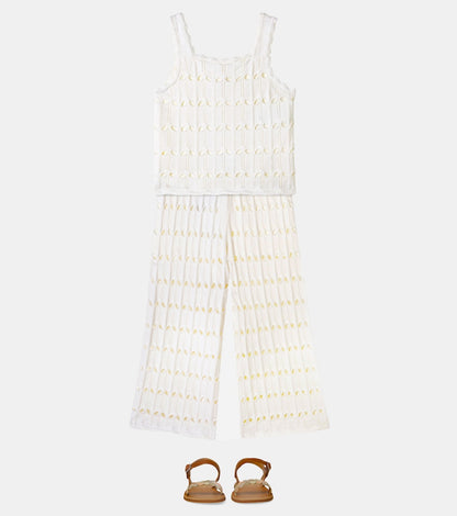 Knitted wool and cotton pants