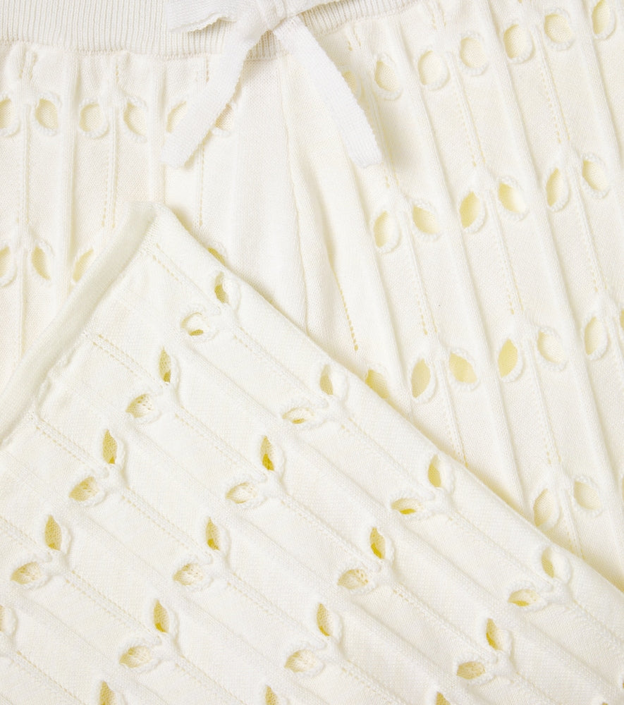 Knitted wool and cotton pants