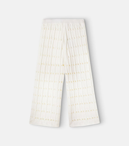 Knitted wool and cotton pants