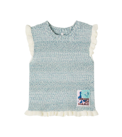 Patience knitted cotton-blend top