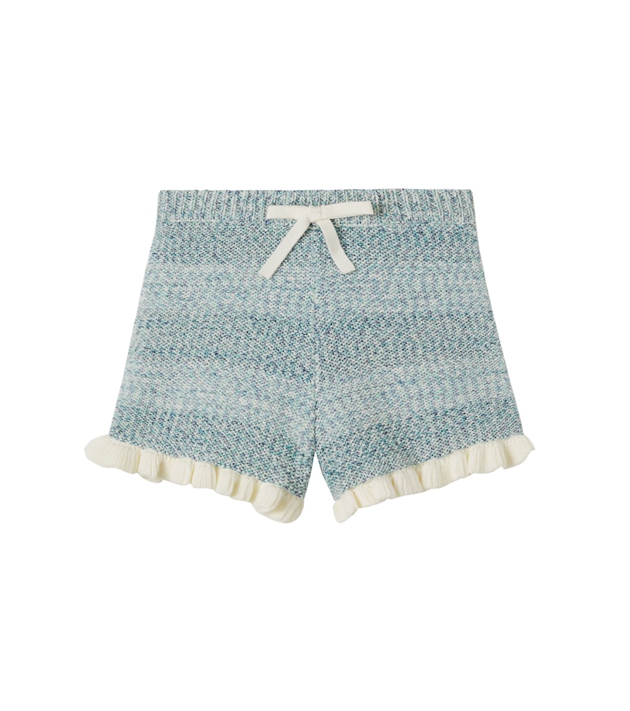 Patience knitted cotton-blend shorts