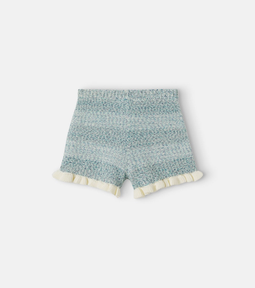 Patience knitted cotton-blend shorts
