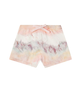 Tie-dye cotton shorts