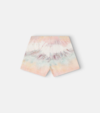 Tie-dye cotton shorts