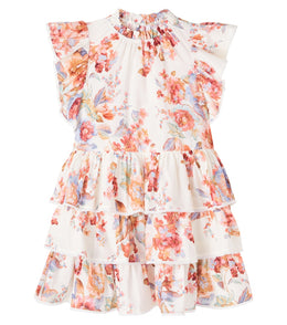 Awaken floral tiered cotton dress