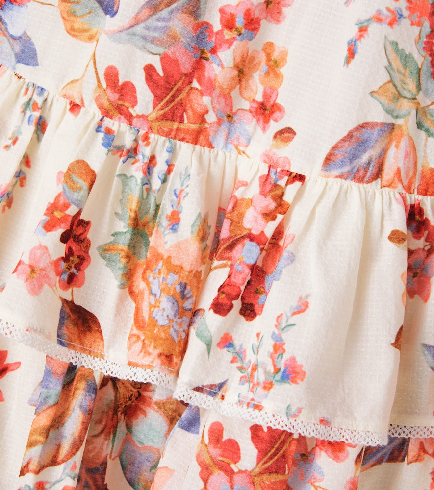 Awaken floral tiered cotton dress