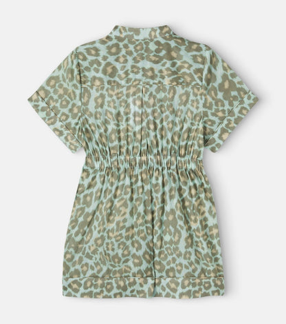 Patience leopard-print cotton dress