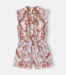Printed cotton playsuit