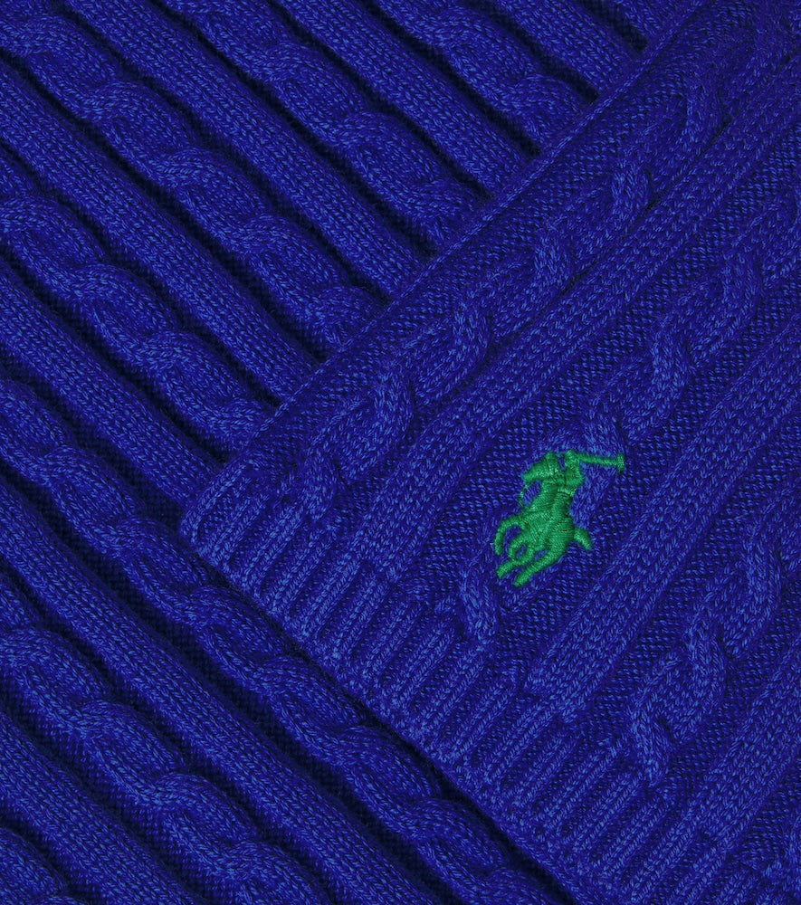 Cable-knit cotton skirt