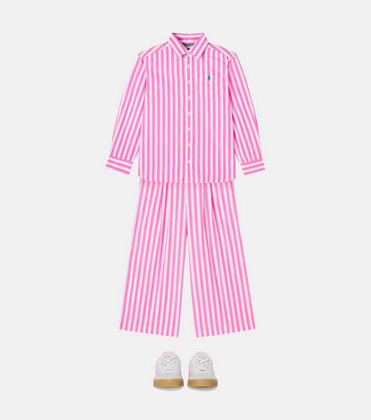 Striped cotton pants