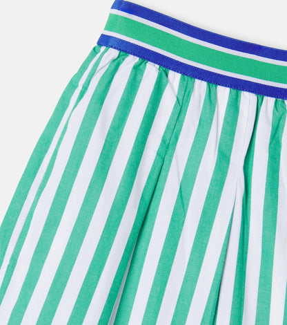 Striped cotton shorts