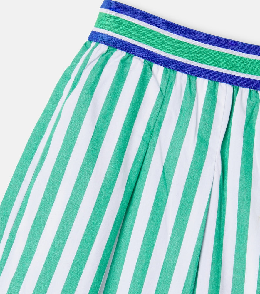 Striped cotton shorts