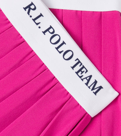 Logo pleated skirt