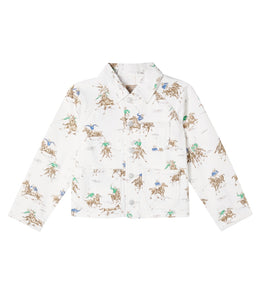 Printed denim jacket
