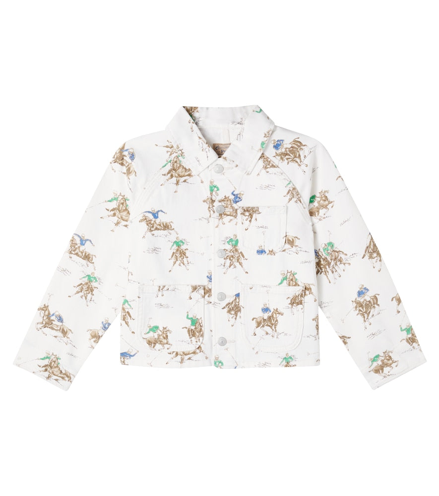 Printed denim jacket