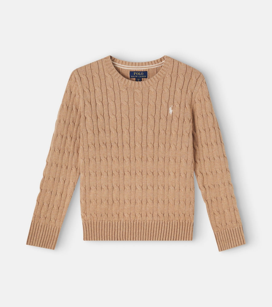 Cable-knit cotton sweater