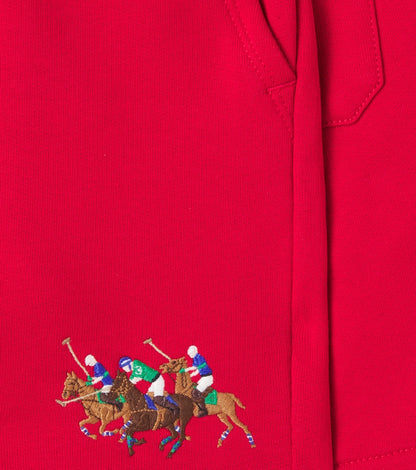 Embroidered cotton-blend jersey shorts