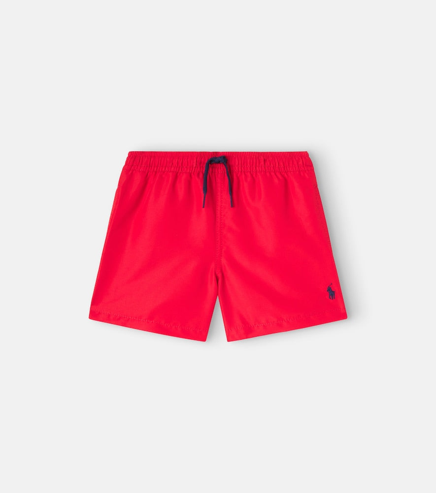 Embroidered swim trunks