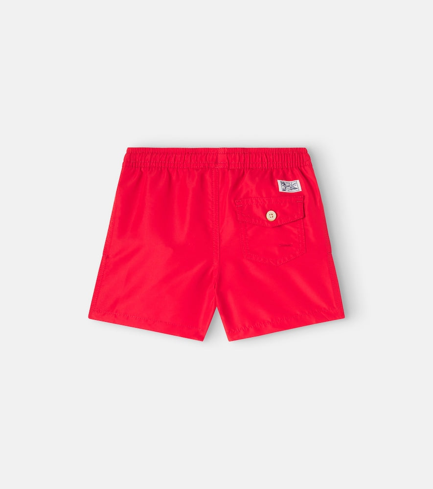 Embroidered swim trunks
