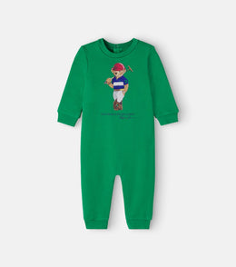 Baby Polo Bear printed cotton-blend onesie