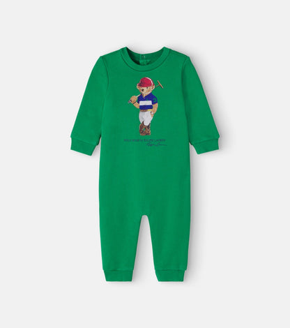 Baby Polo Bear printed cotton-blend onesie