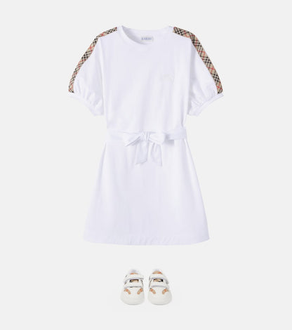 Burberry Check cotton jersey dress