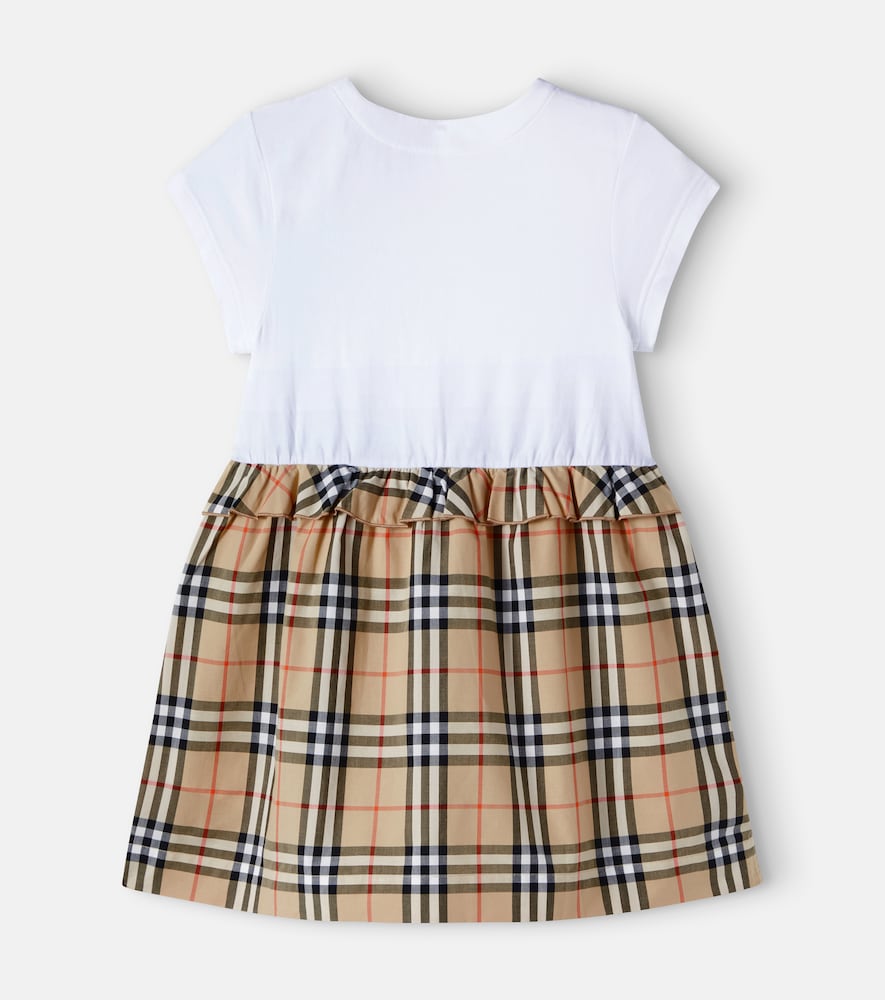 Burberry Check ruffled cotton-blend dress