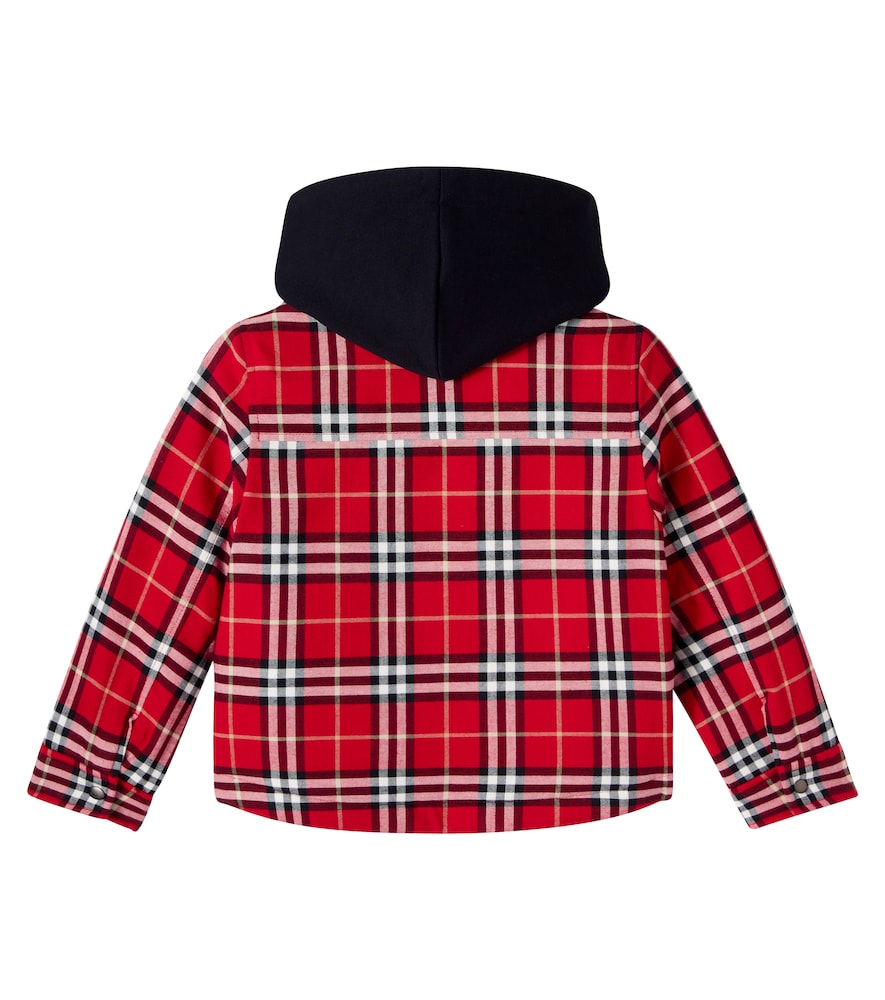 Burberry Check hooded cotton jacket